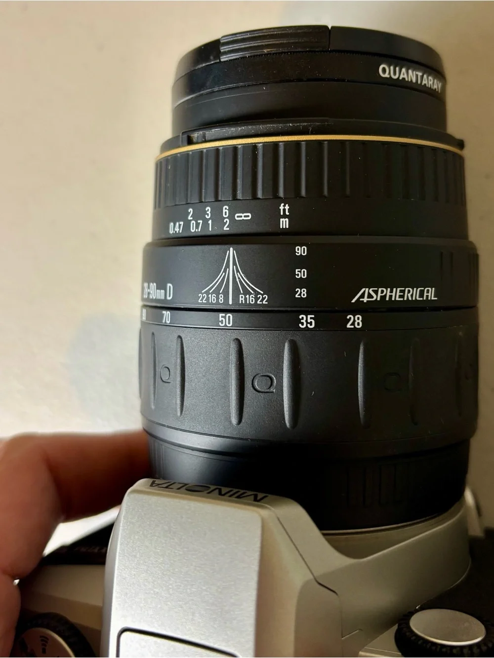 Minolta: Maxxum 5 -35mm Camera With Quantaray 55mm Lens